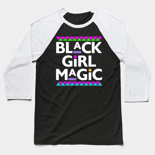 Black Girl Magic Baseball T-Shirt by Jamrock Designs